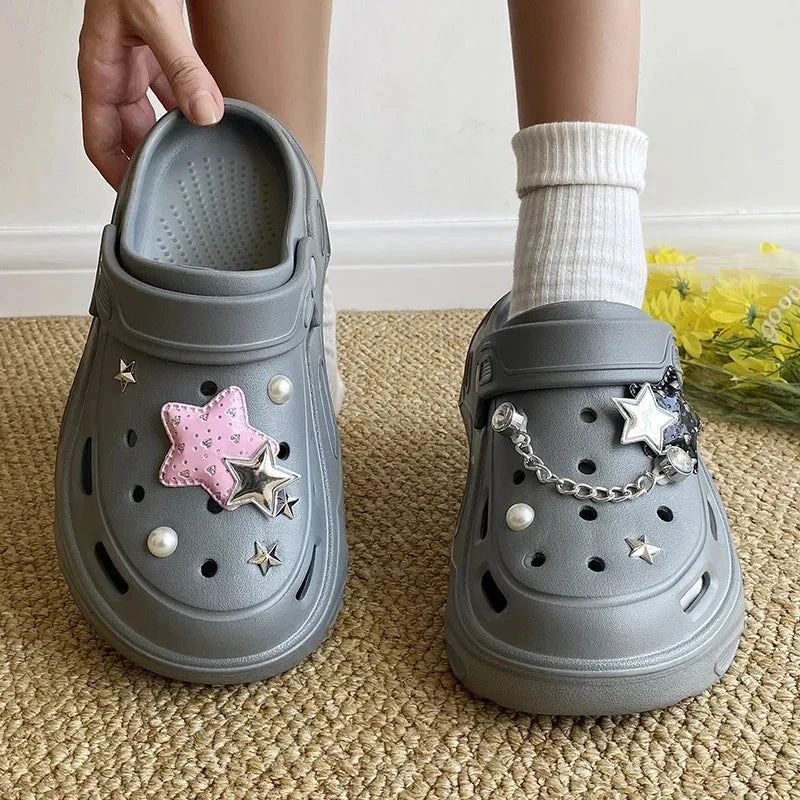 Apparel Kawaii Star Chunky Platform Clogs - Image 5
