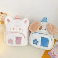 Apparel Kawaii Stars Cat Dog Plush Backpack