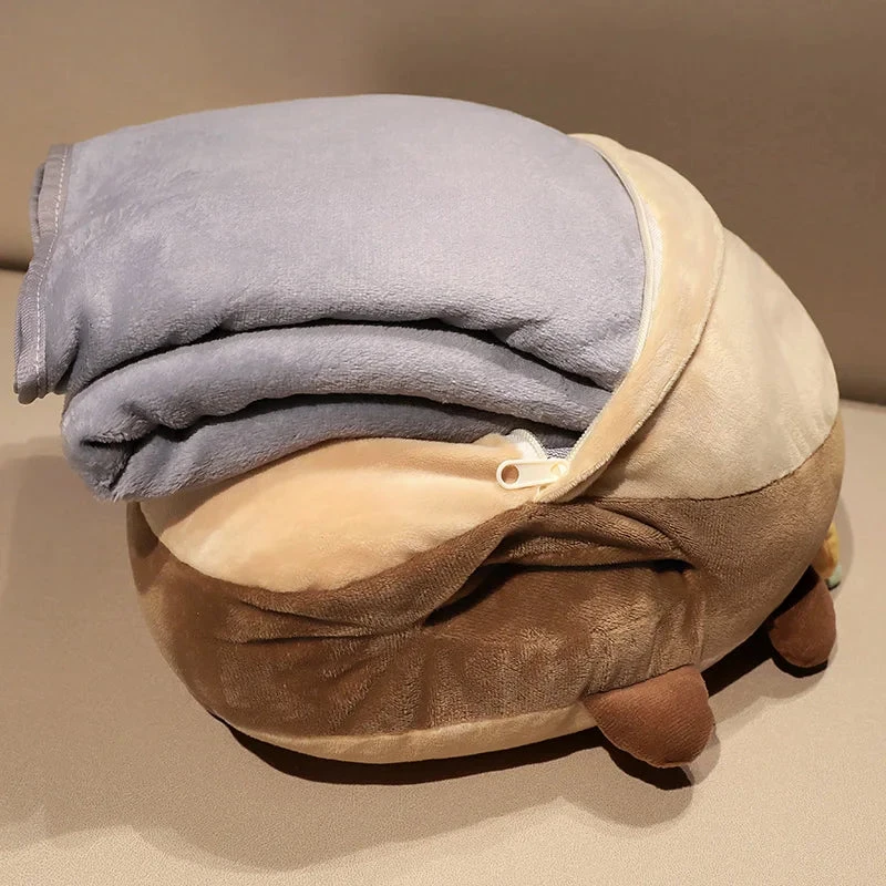 Kawaii Triangle Capybara Plush Pillows With Blanket - Image 15