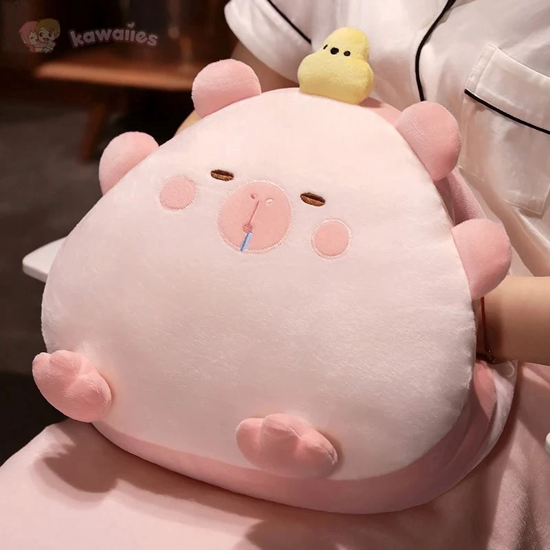 Kawaii Triangle Capybara Plush Pillows With Blanket - Image 17