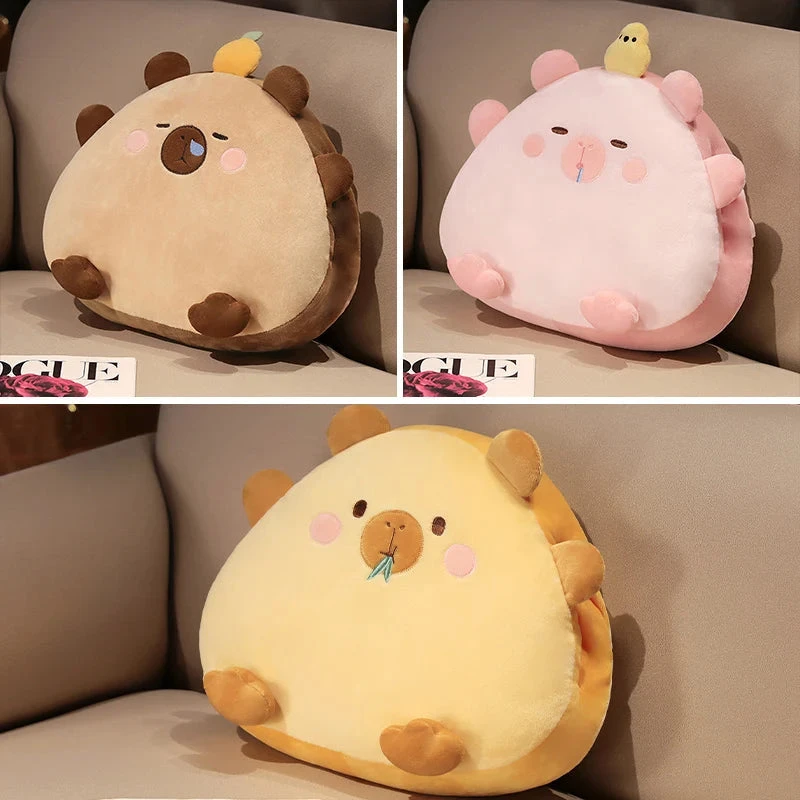 Kawaii Triangle Capybara Plush Pillows With Blanket - Image 7
