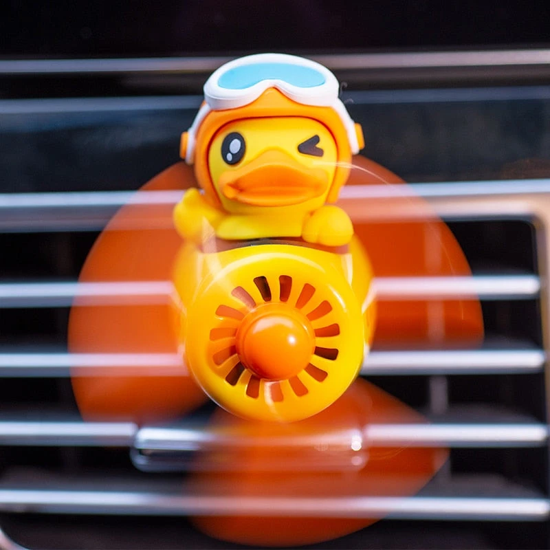 Kawaii Winking B-Duck Pilot Car Air Refresher Perfume Accessories - Image 2