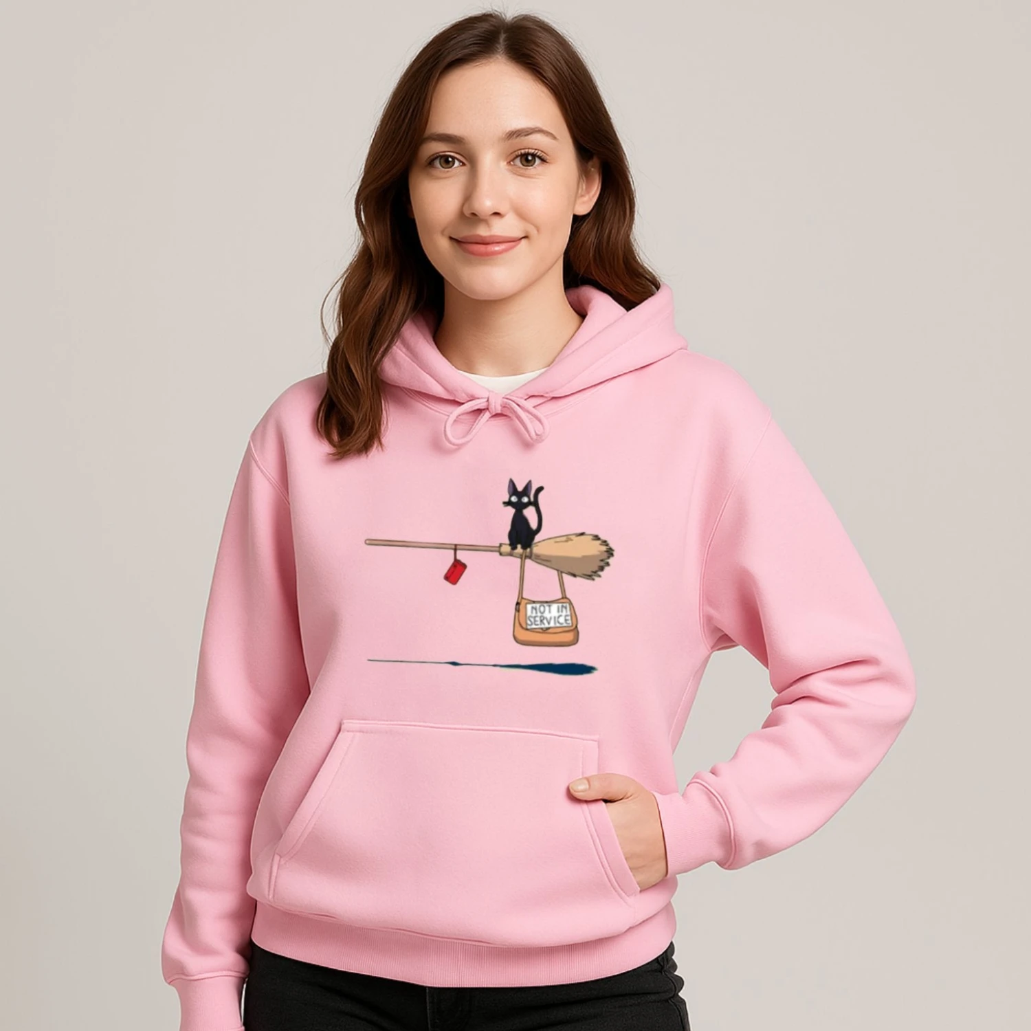 Apparel Kiki's Delivery Service Black Cat Unisex Hoodie - Image 2