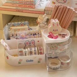 Accessories Large Multi-level Plastic Stationery Storage