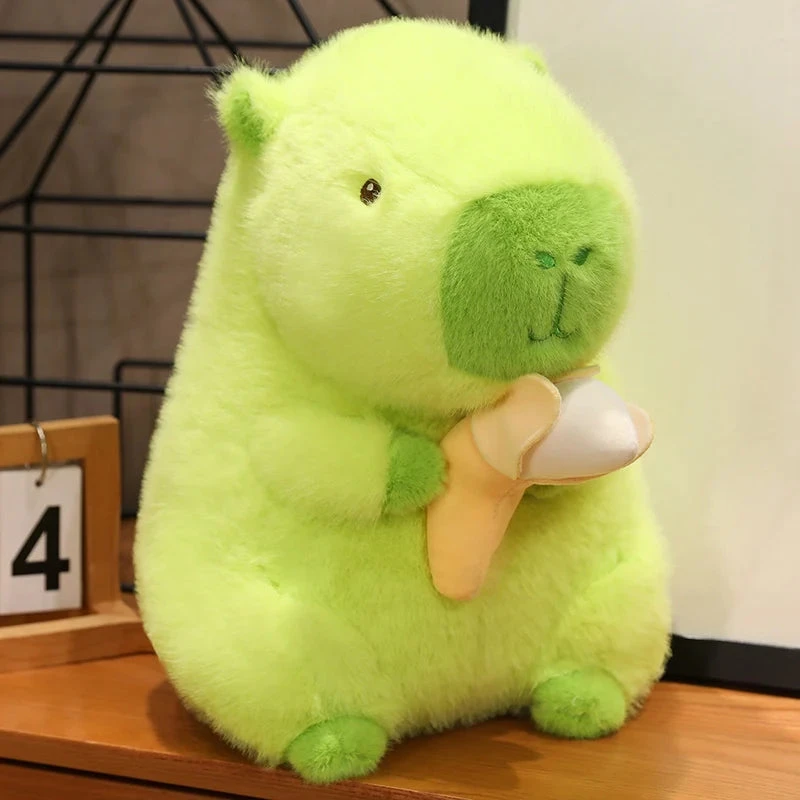 Lime Green Capybara Banana Plush - Image 13
