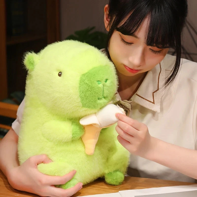Lime Green Capybara Banana Plush - Image 19