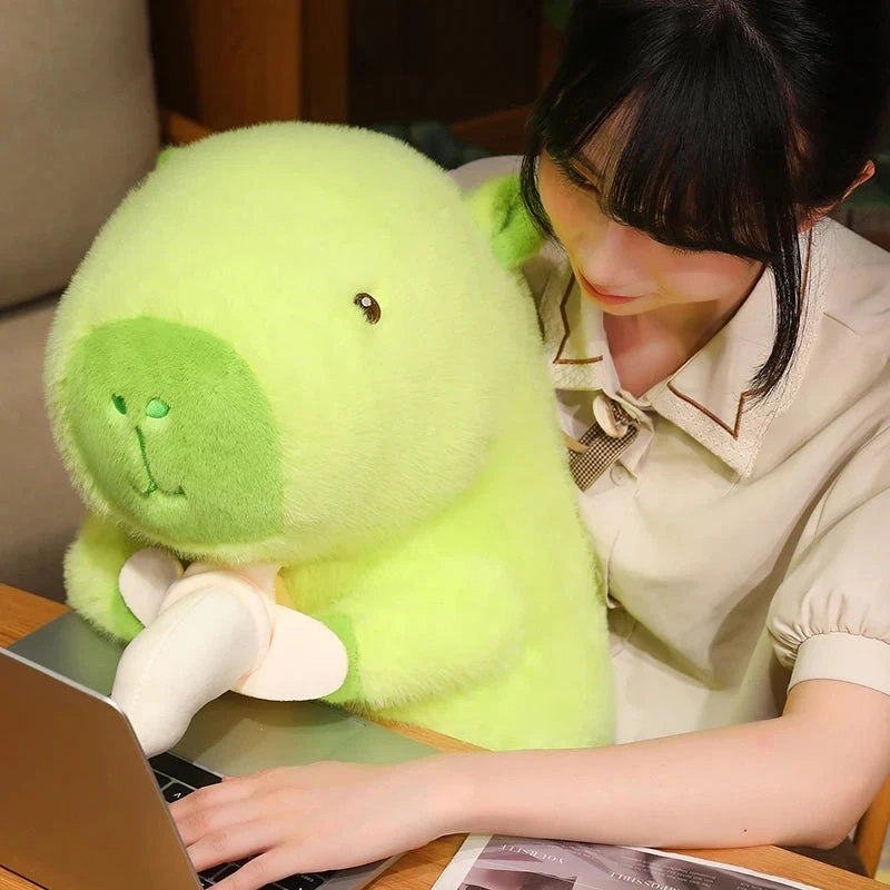 Lime Green Capybara Banana Plush - Image 20