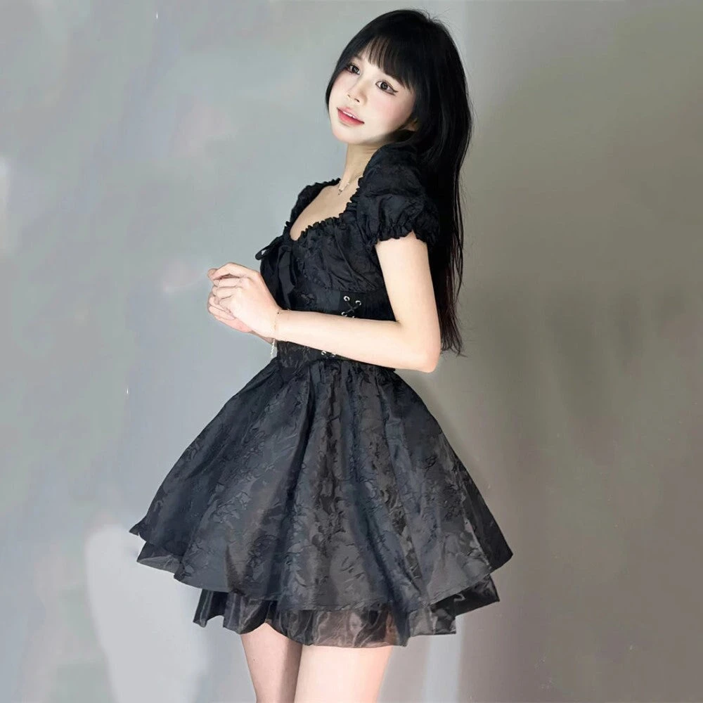 Apparel Lolita Black Mini Tutu Dress - Image 4
