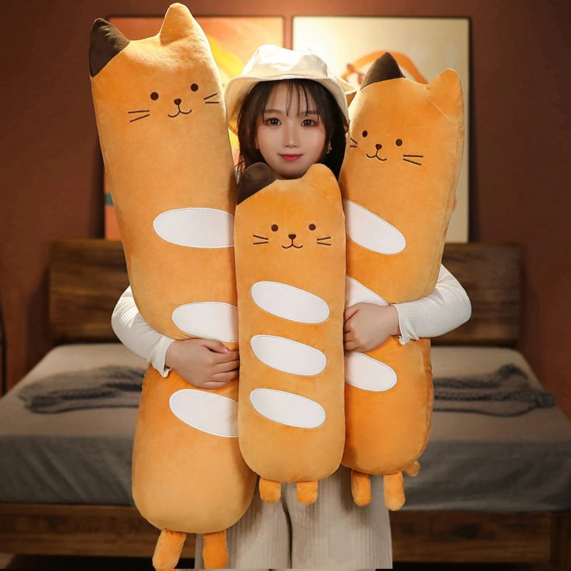 Long Baguette Cute Cat Bread Plushie - Image 4