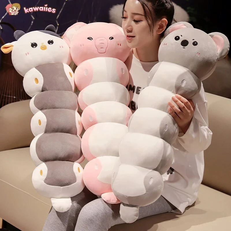 Long Caterpillar Cat Koala Elephant Plushie Collection - Image 7