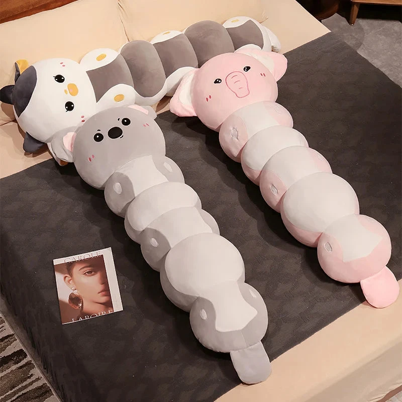 Long Caterpillar Cat Koala Elephant Plushie Collection - Image 3