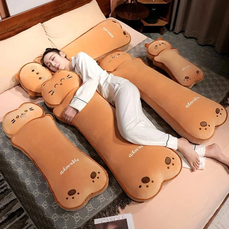 Long Kawaii Cat Bear Bread Plushies - Image 9