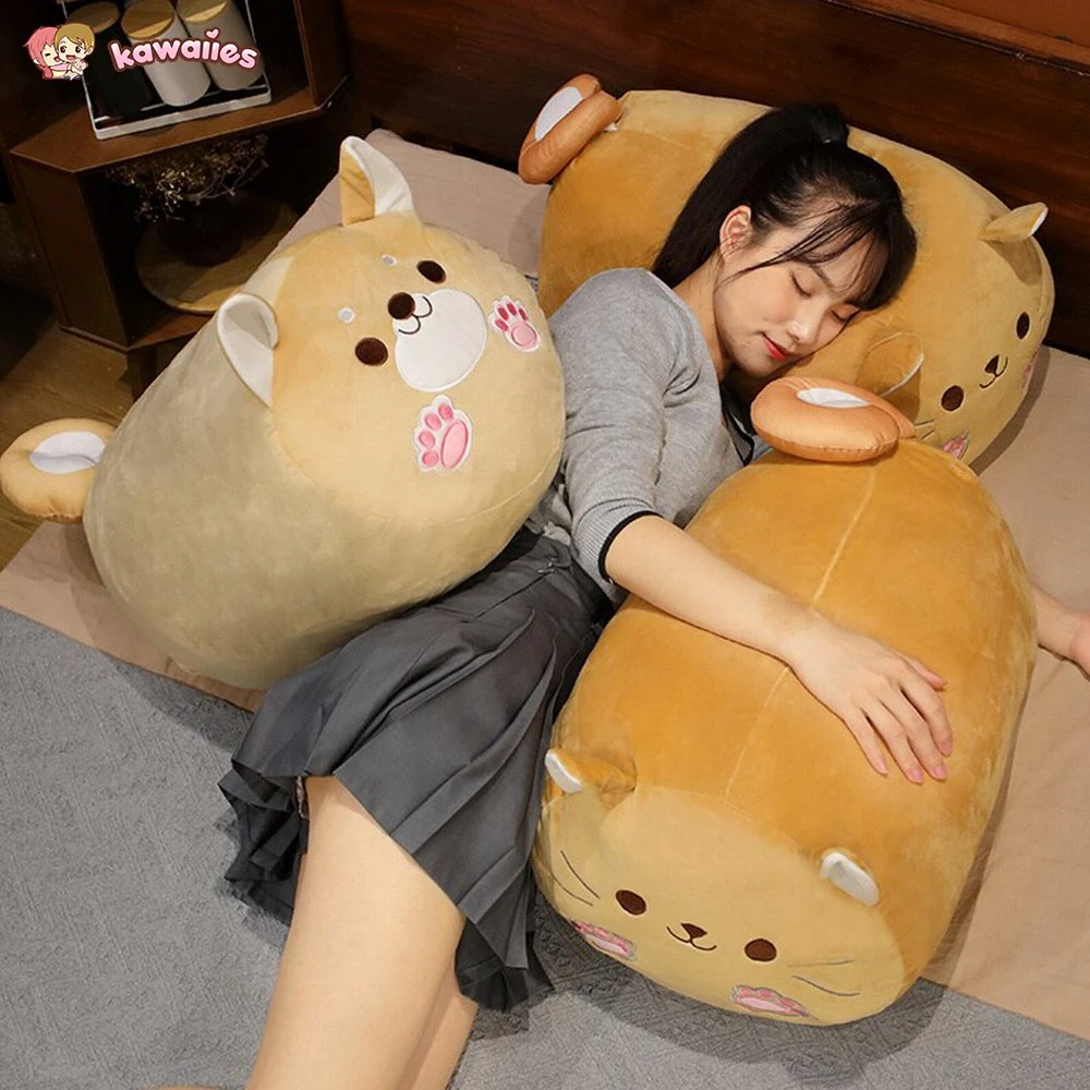 Long Kawaii Shiba Inu Cat Pillow Plush - Image 15