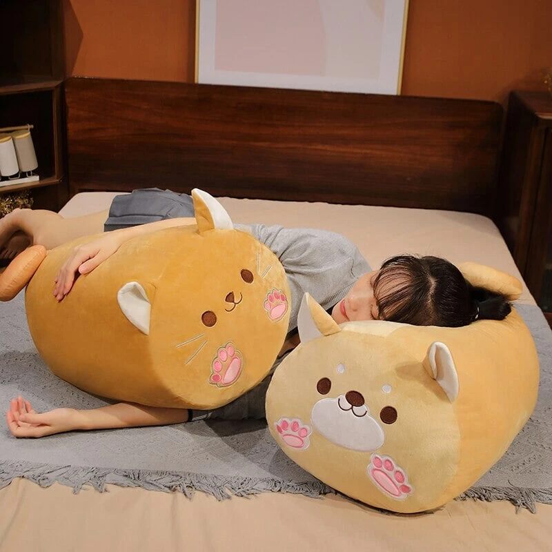 Long Kawaii Shiba Inu Cat Pillow Plush - Image 14