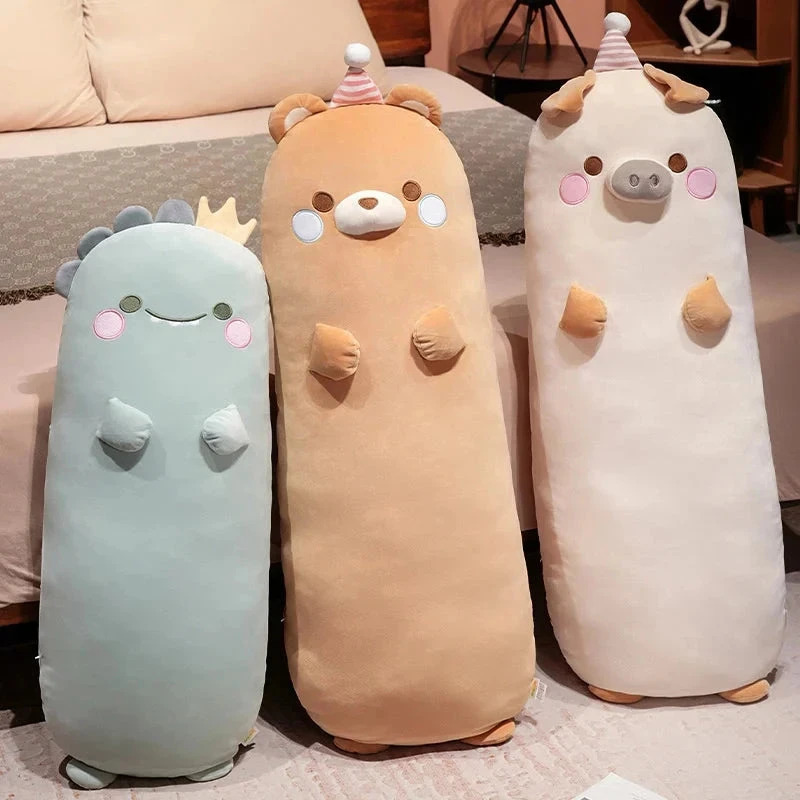 Long Kawaii Snuggly Animal Plushies