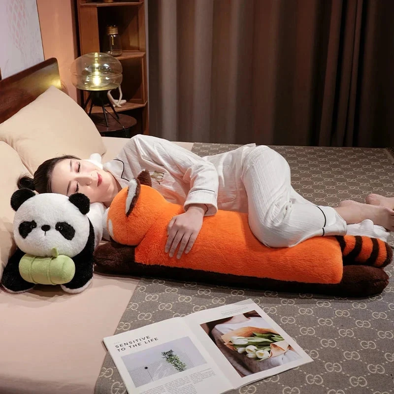 Long Snuggly Fluffy Red Panda Plushies - Image 8
