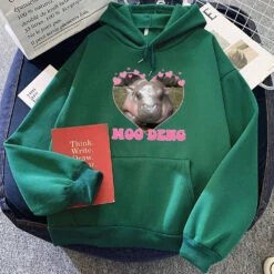 Apparel Love Hearts Moo Deng Hippo Unisex Hoodie