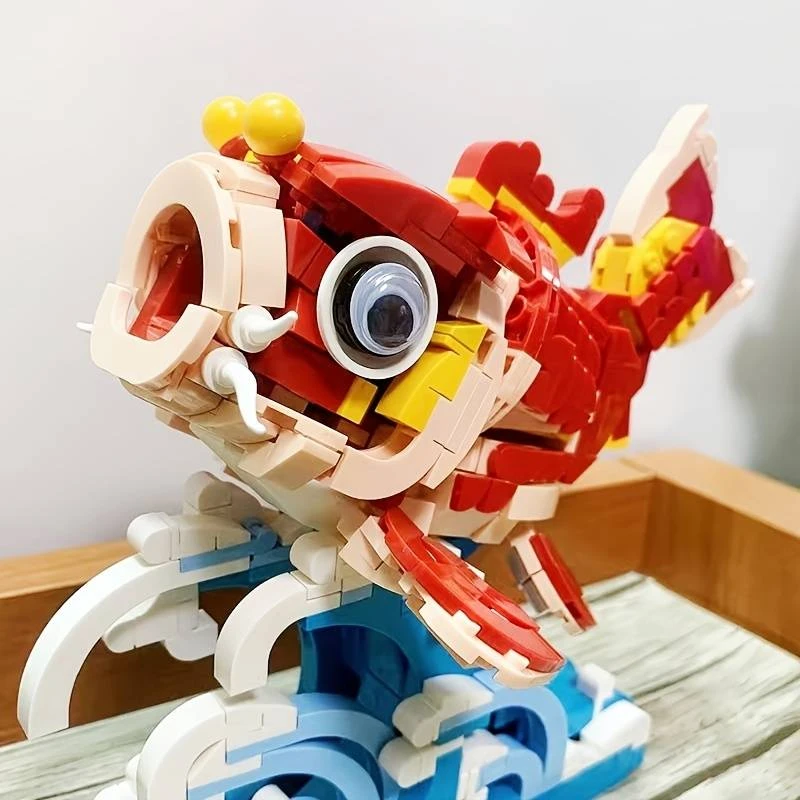 Lucky Red Fish Wave Micro Building Set - Image 9