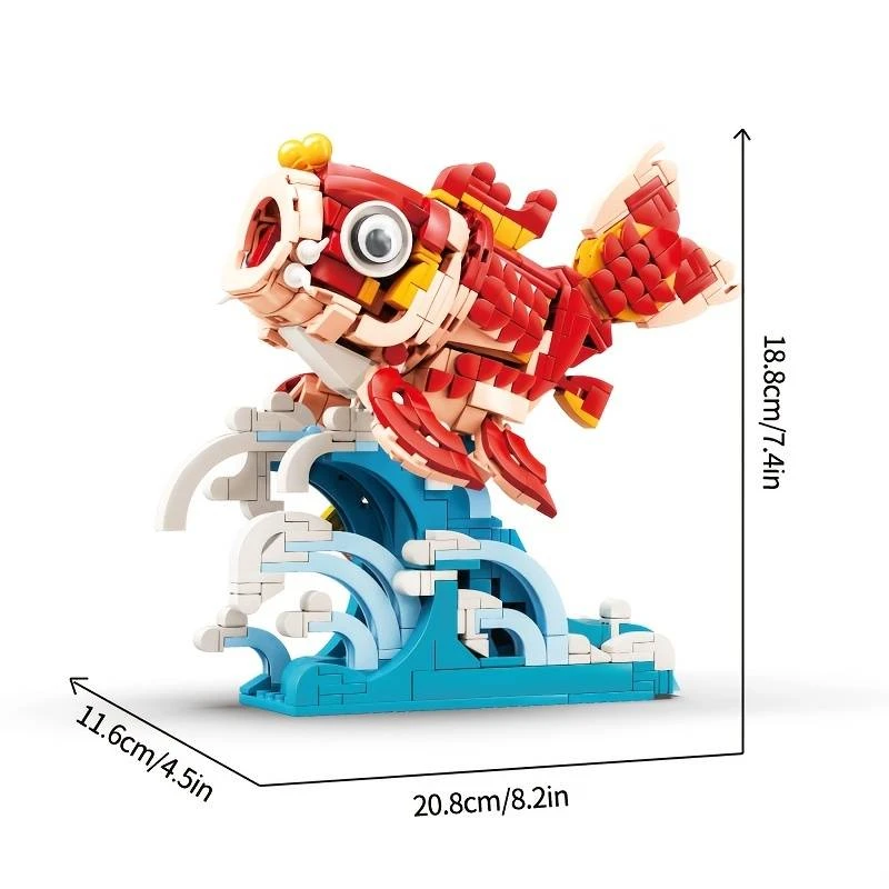 Lucky Red Fish Wave Micro Building Set - Image 10