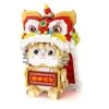 Micro Adorable Lucky Cat In Dancing Lion Onesie Building Sets