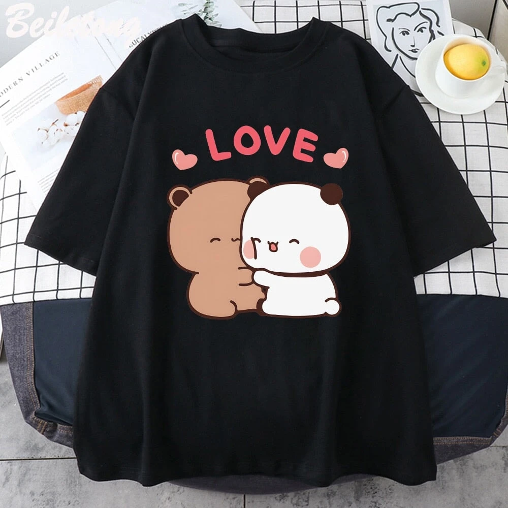 Apparel Mocha And Tofu Panda Bear Love Tee - Image 3