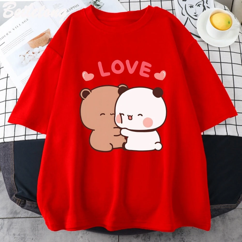 Apparel Mocha And Tofu Panda Bear Love Tee - Image 9