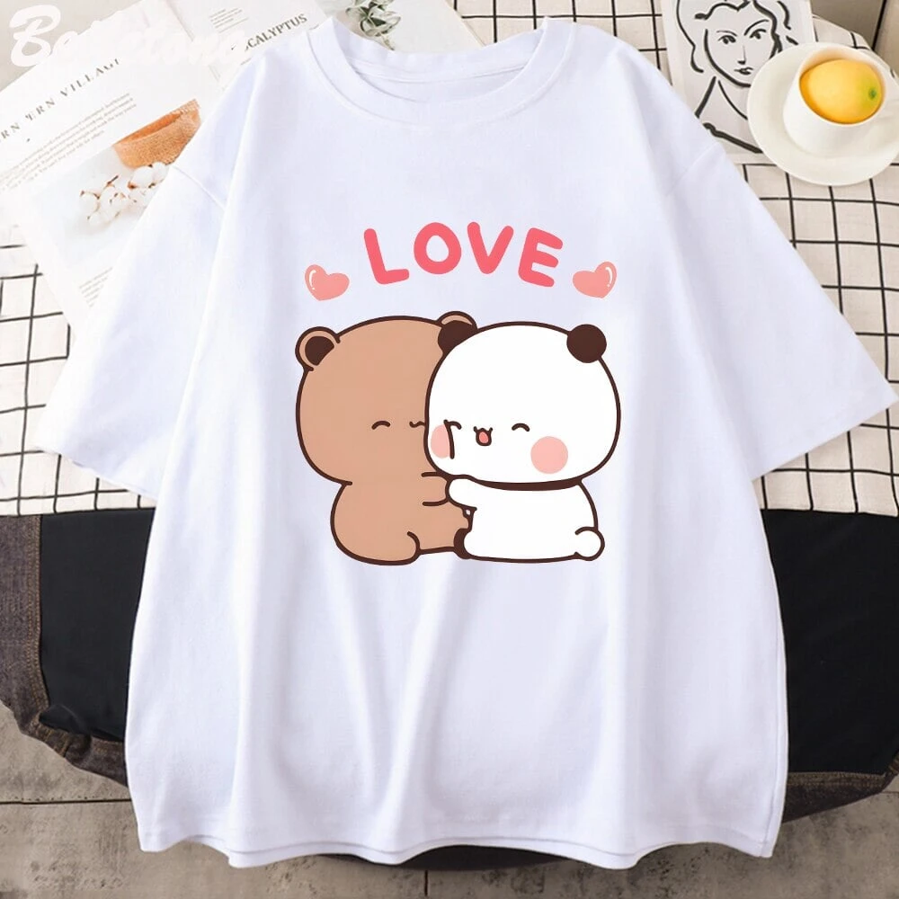 Apparel Mocha And Tofu Panda Bear Love Tee - Image 2