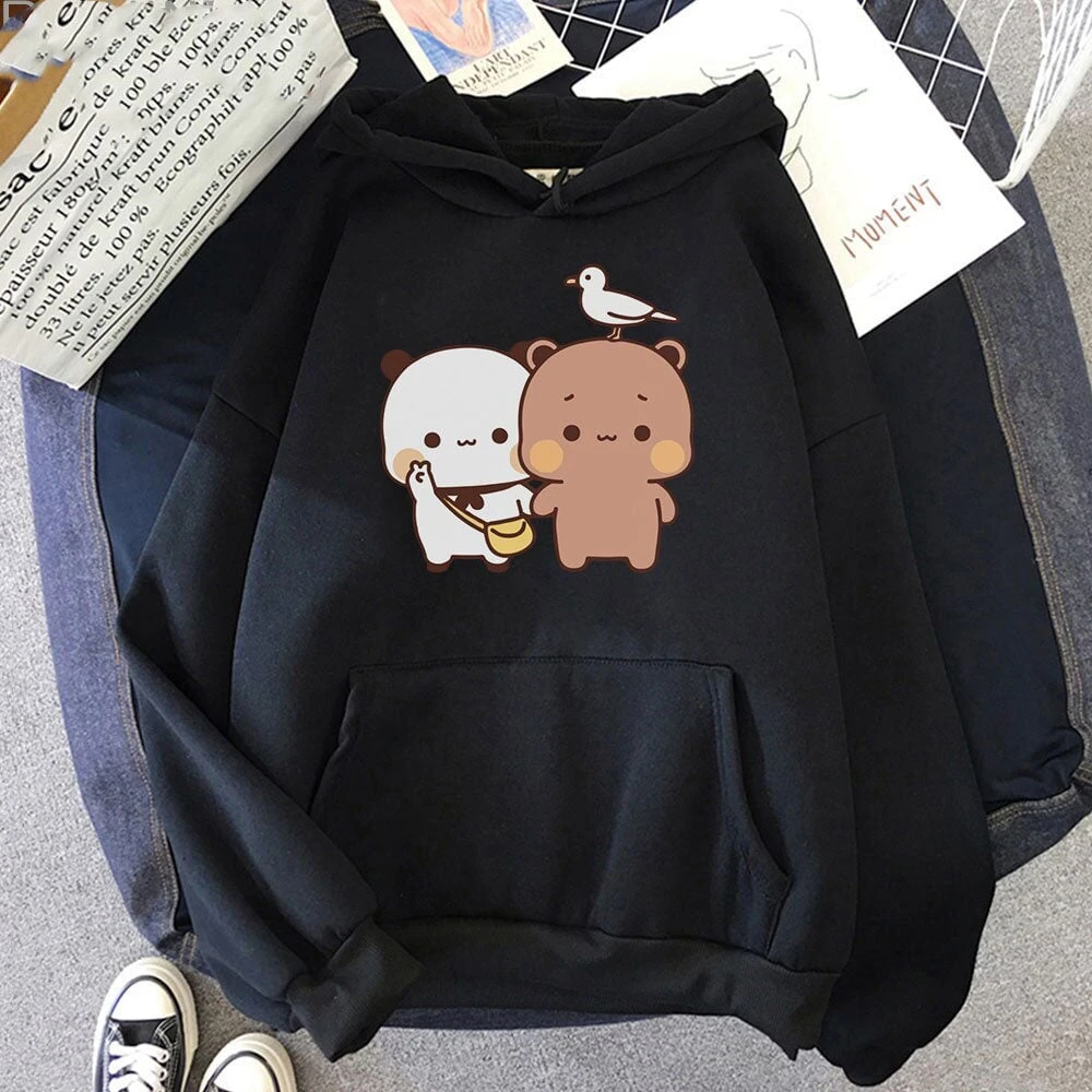 Apparel Mocha & Tofu Bears Seagull Friend Unisex Hoodie - Image 14