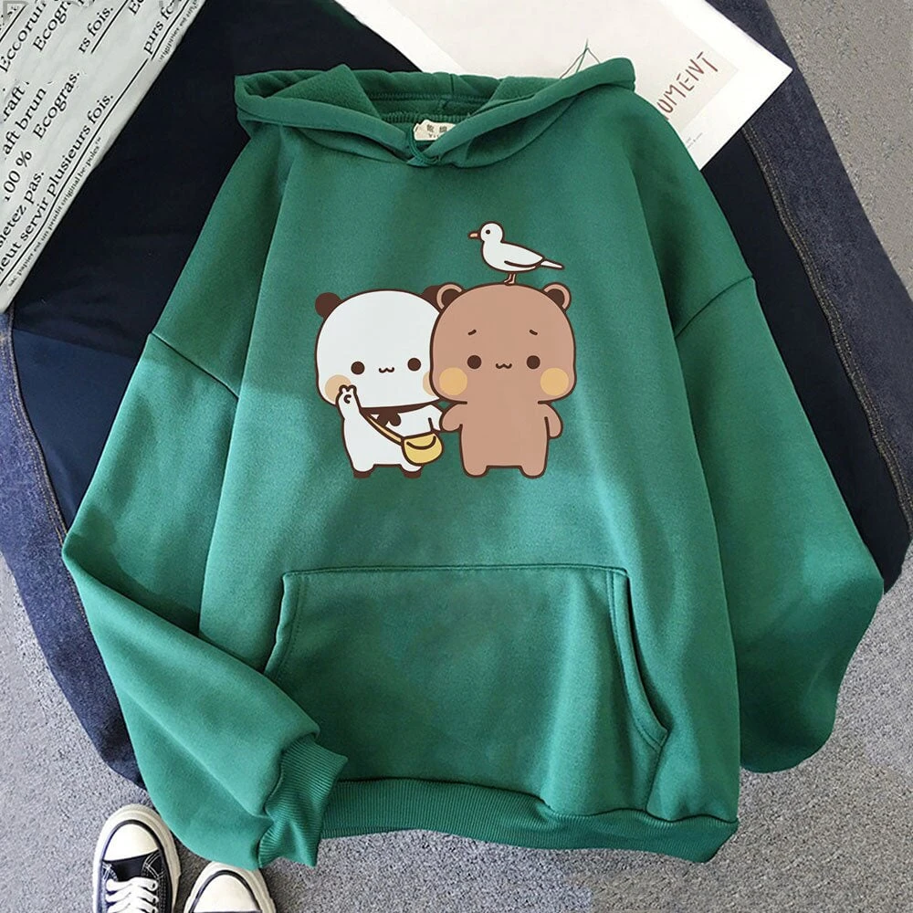 Apparel Mocha & Tofu Bears Seagull Friend Unisex Hoodie - Image 13