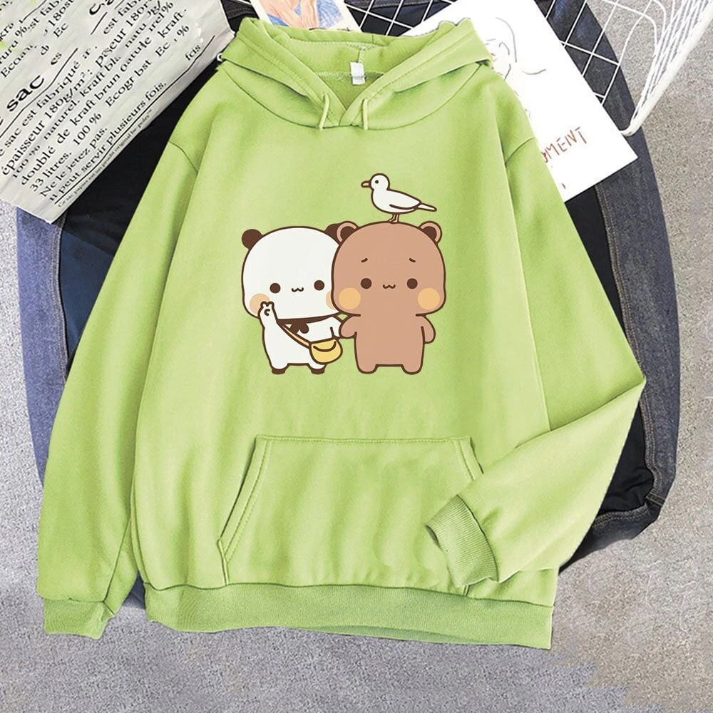 Apparel Mocha & Tofu Bears Seagull Friend Unisex Hoodie - Image 4