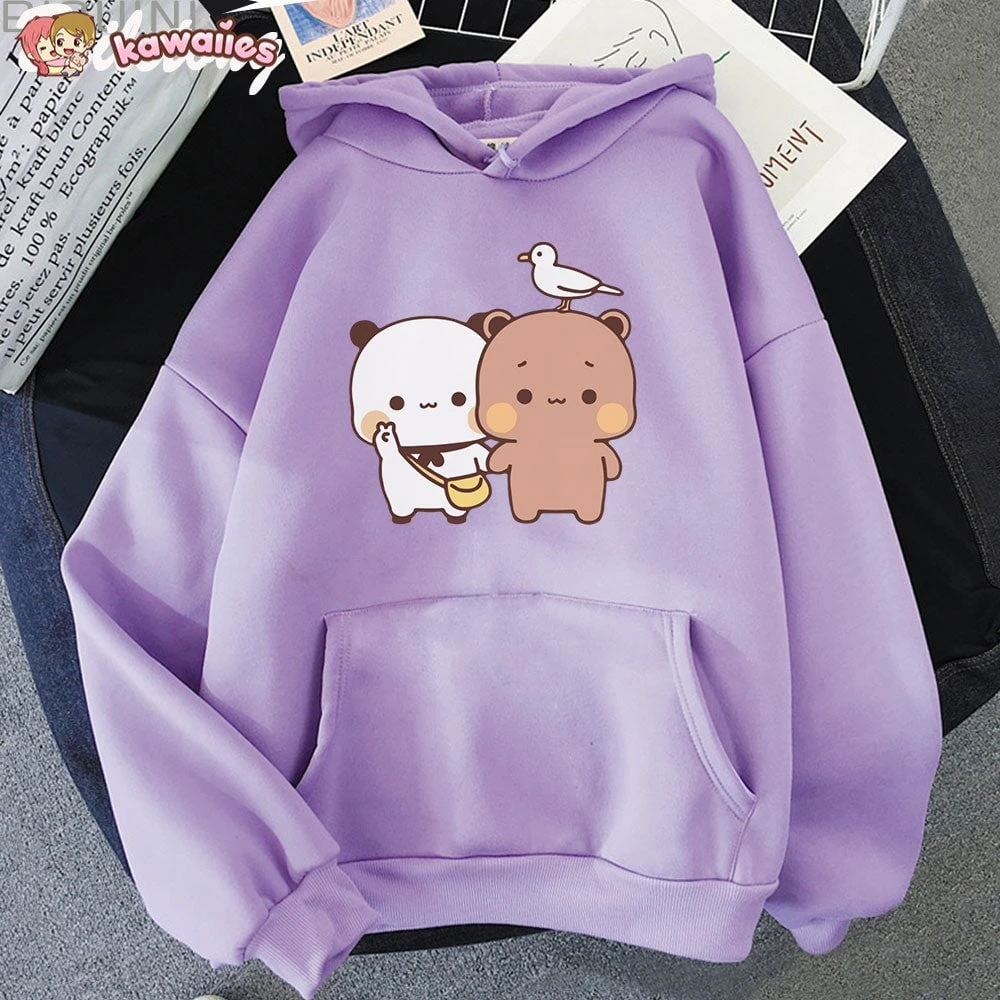 Apparel Mocha & Tofu Bears Seagull Friend Unisex Hoodie - Image 5