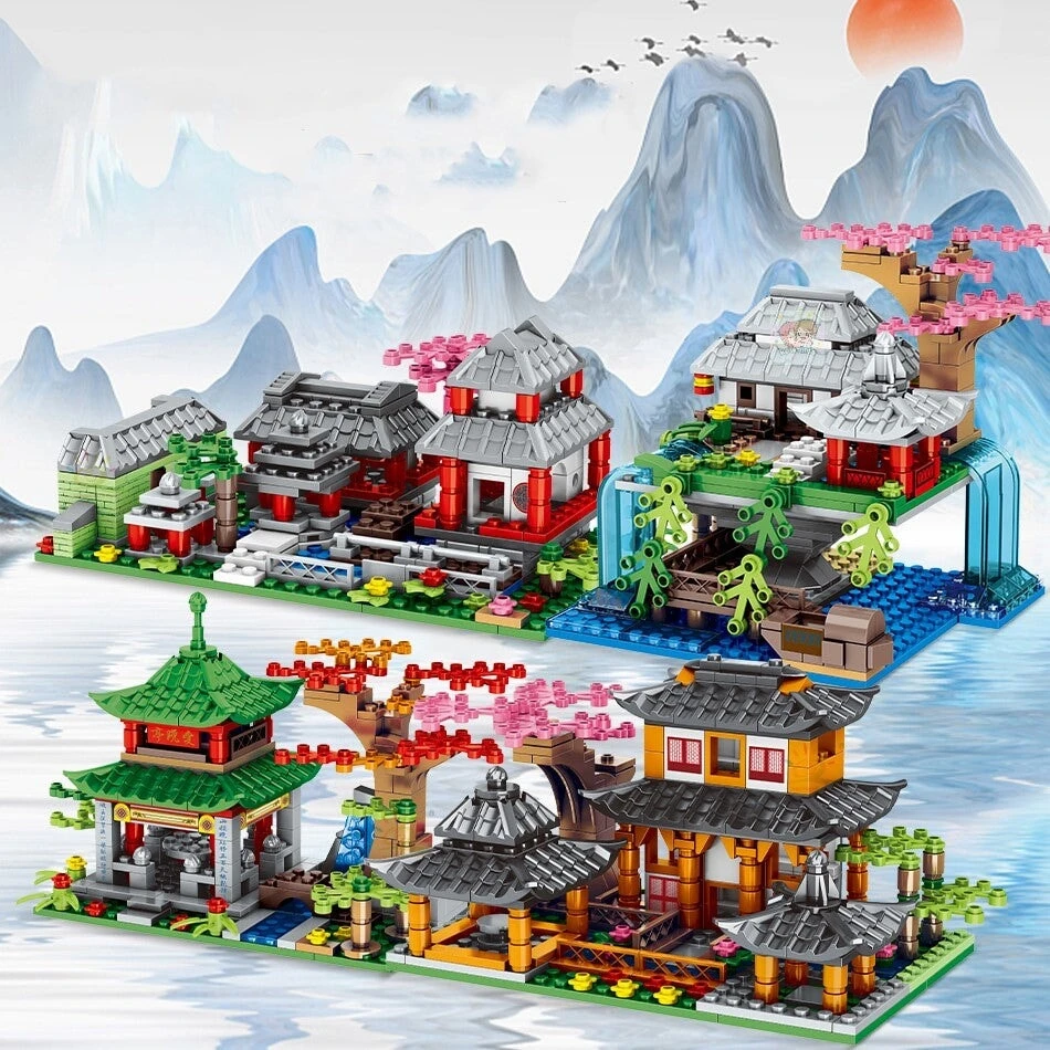 Mountain Pavilion And Sakura View Building Blocks