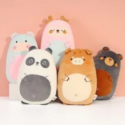 Pancake Shaped Wild Animals Plushie Collection