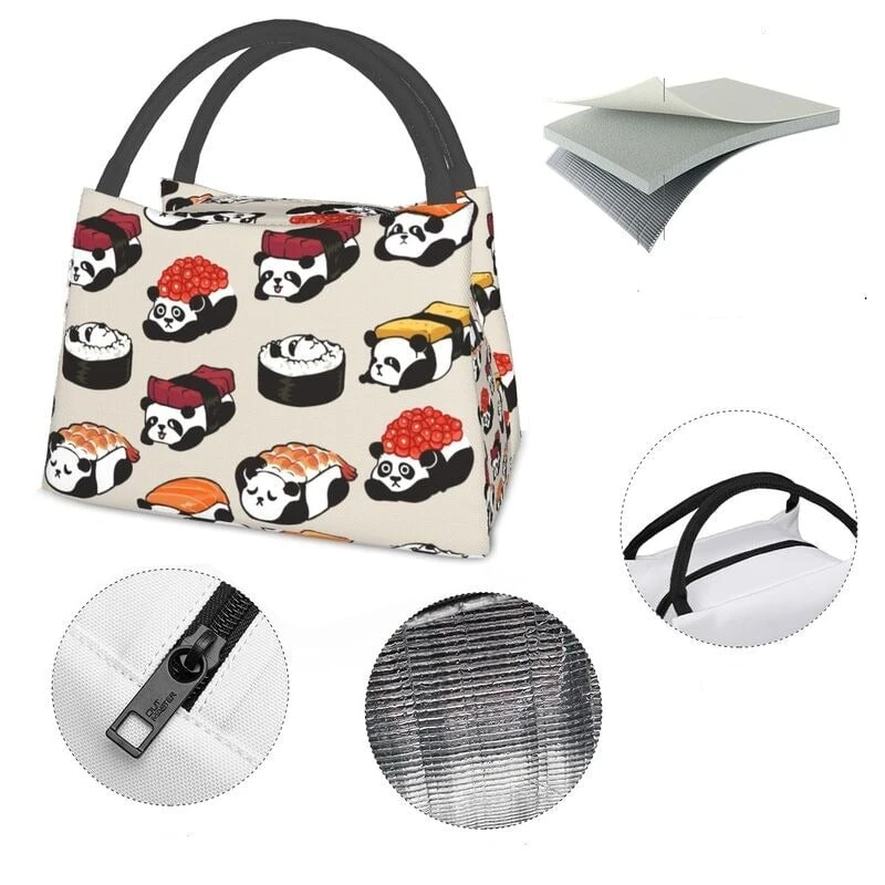 Panda Sushi Japanese Kawaii Lunch Bag - Image 8
