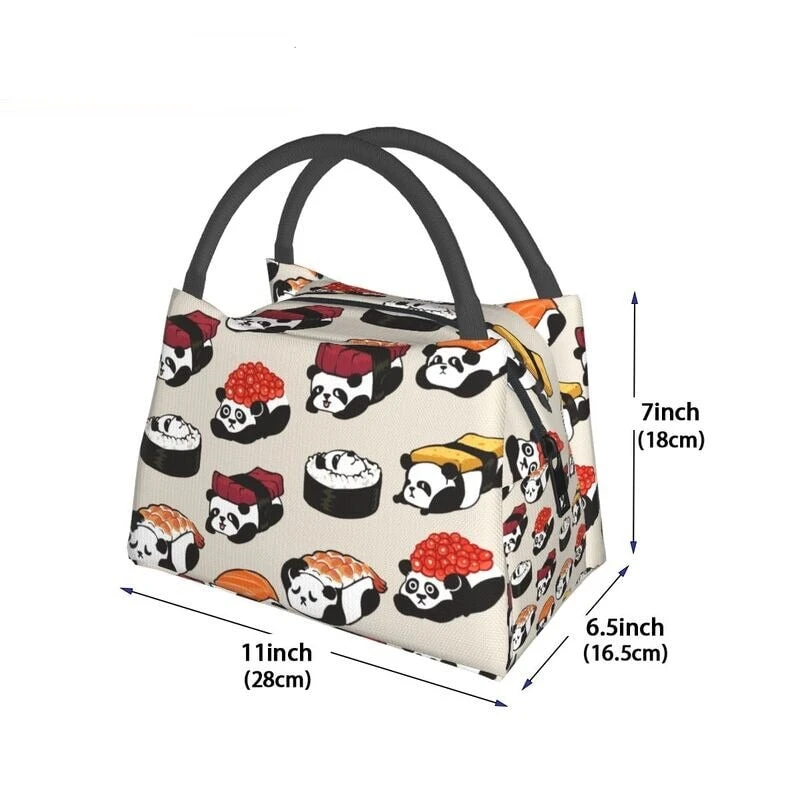 Panda Sushi Japanese Kawaii Lunch Bag - Image 6