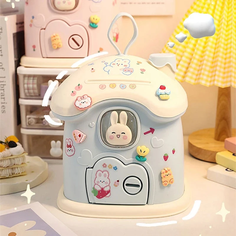 Accessories Pastel Bunny House Piggy Bank