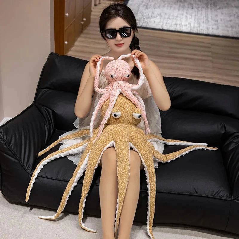 Pink Brown Funny Octopus Plushies - Image 5