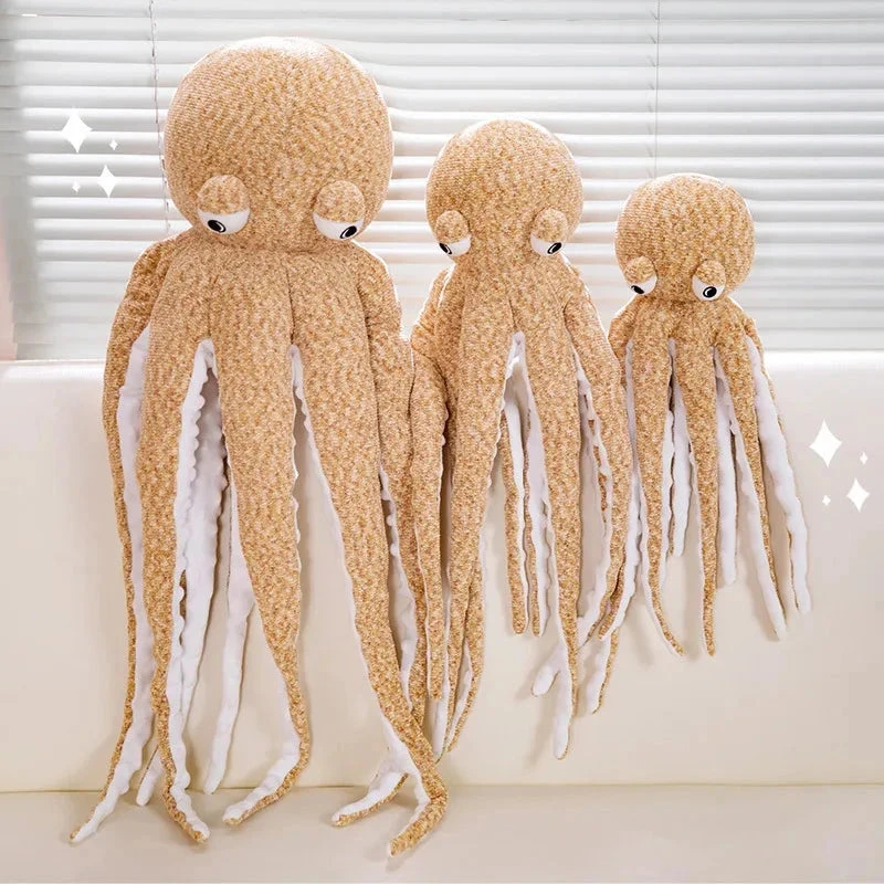 Pink Brown Funny Octopus Plushies - Image 3