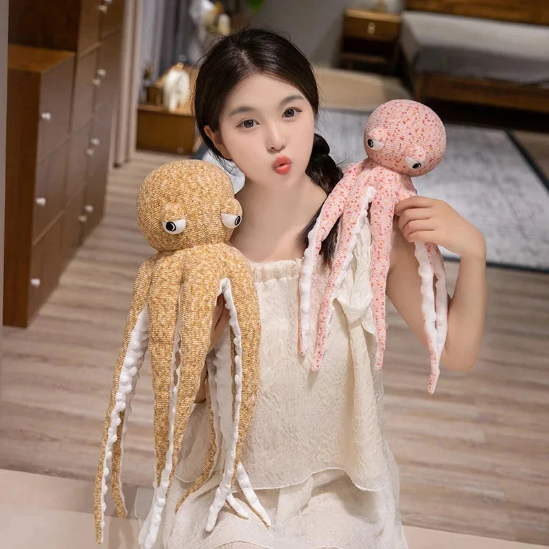 Pink Brown Funny Octopus Plushies - Image 10