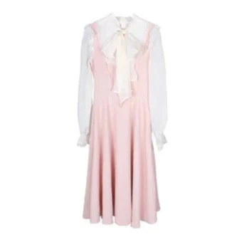 Apparel Pink White Vintage Fairytale Cottage Dress - Image 2