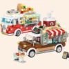 Pizza And Coffee Truck Nano Building Blocks