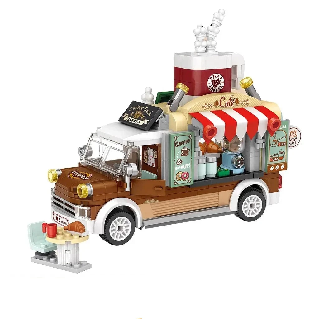 Pizza And Coffee Truck Nano Building Blocks - Image 3