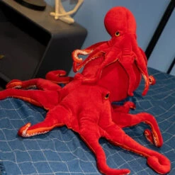 Red Life-like Octopus Plushie