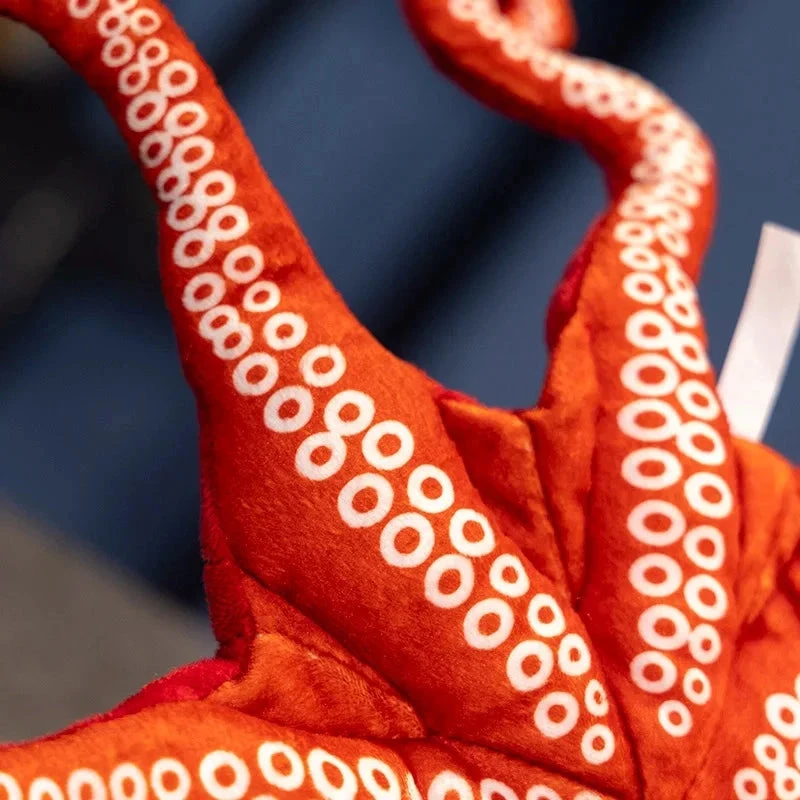 Red Life-like Octopus Plushie - Image 13