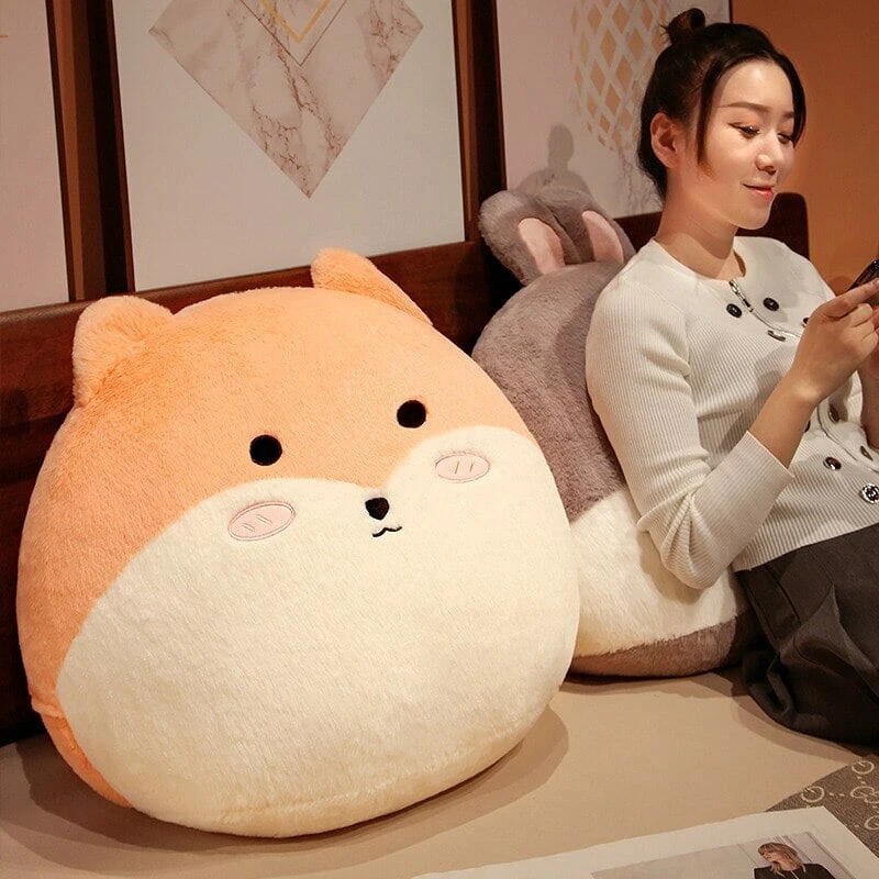 Round Cat Bunny Fox Pillow Plushie Collection - Image 7