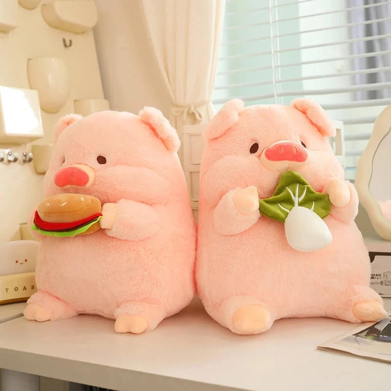 Round Fluffy Chonky Piggy Plushie - Image 2