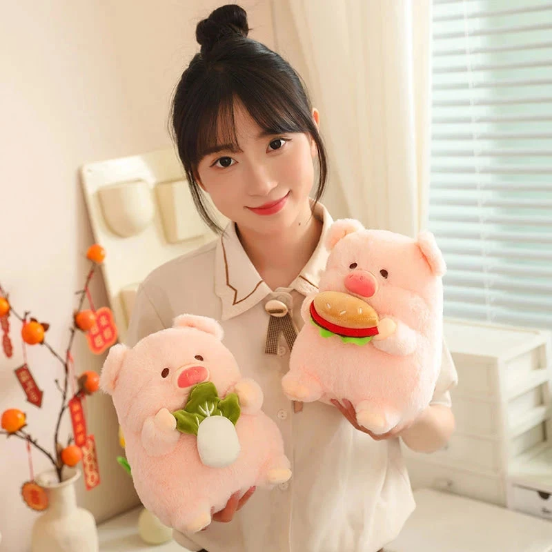 Round Fluffy Chonky Piggy Plushie - Image 9
