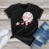 Apparel Sakura Cherry Blossom Full Moon Cotton Tee