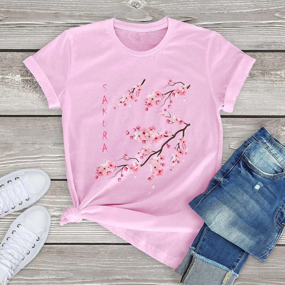 Apparel Sakura Cherry Blossom Tee - Image 3