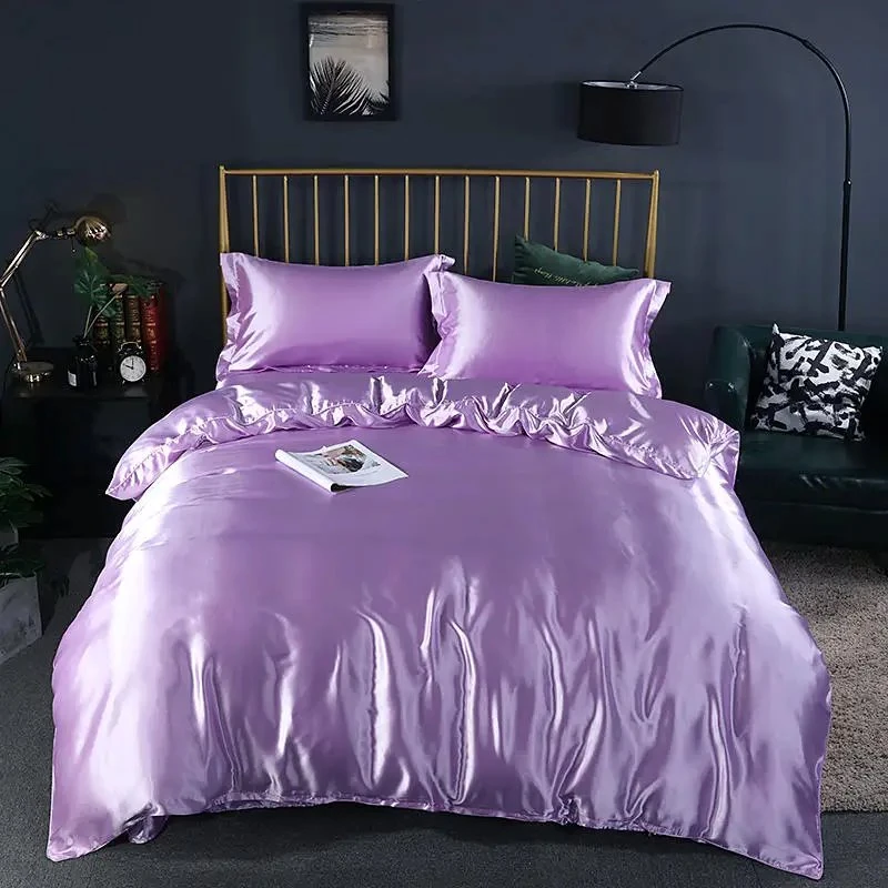 Shades Of Purple Mulberry Silk Bedding Set - Image 19